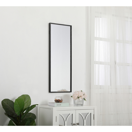 Elegant Decor Metal Frame Rectangle Mirror 14 Inch In Black MR41436BK